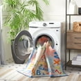 thumbnail image 4 of SAFAVIEH Kids Playhouse Alphabet Numbers Shapes Machine Washable Area Rug, Blue/Orange, 6'7" x 9', 4 of 13