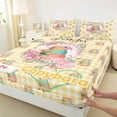 thumbnail image 3 of Castle Fairy Preppy Child Cartoon Capybara Twin Sheet Sets,Chic Floral Rose Bedding, 3 of 7