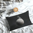 thumbnail image 3 of Salouo Astronaut Sitting On Mercury Planet Pattern Pillow Cases,1PC Pillow Covers with Envelope Closure Decorative Pillow Case for Bed Couch,Pillows Not Included-14"x20", 3 of 6