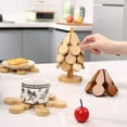thumbnail image 2 of Almohadilla Aislante para Árbol de Navidad | Decoración de Mesa con Calabazas En Forma de Árbol | Aislante de Madera para Ollas y Cuencos, 2 of 6