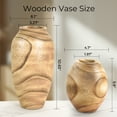 thumbnail image 3 of MEHOOM 2Pcs  Wooden Flower Vases – Boho Floor Vases with Removable Glass Liner, Paulownia  Flower Vase for Home,Living Room ,Bedroom ,Kitchen Decor, 3 of 10