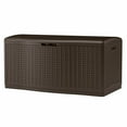 thumbnail image 4 of Suncast 124 Gal Extra Large Wicker Resin Outdoor Patio Storage Deck Box, Java, 4 of 5
