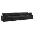 thumbnail image 2 of Modway Commix 4-Seater Upholstered Boucle Fabric Sectional Sofa in Black, 2 of 5