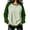 Green, variant on LUVDA Women's Raglan Stripe Crew Neck Sweatshirt Contrasting Sleeves Relaxed Fit Fall Pullover