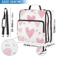 thumbnail image 2 of FORMRS Zipper Binder with Shoulder Strap 2-inch Ring 500 Sheet Capacity File Bag, Hand Drawn Hearts, 2 of 5