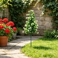 thumbnail image 6 of Doghiosgha Artificial Flower Stake Faux Floral Garden Stake for Home Front Porch Patio Wedding Decor, 19.7 Inch, White, 6 of 6
