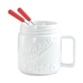 thumbnail image 2 of Hot Sale!npkgvia Water Cup,Kitchen Gadgets,Fondue Pot Cup Mini Cheese CandyFondue Mug Ceramic Fondue Mugs Gift Set with Forks 300ml Multi Function Butter Warmer for Car,Home Essentials,White, 2 of 9