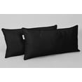 thumbnail image 2 of Vargottam Indoor/Outdoor Polyester Fabric Lumbar Pillow Cover, All-Weather Waterproof Rectangular Cushion Case for Patio Furniture,12" x 18"Set of 2-Black, 2 of 7