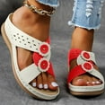 thumbnail image 3 of Mepaouo Orthopedic Sandals for Women Bohemian Wedge Slip on Shoes Arch Support Walking Flip Flops, 3 of 7