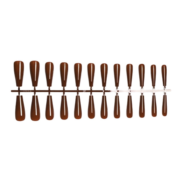 Fake Nail Set French Style Scratch Resistant Press-on Fingernails Full Cover Removable Trimble Adjustable Manicure Stickers Type 12