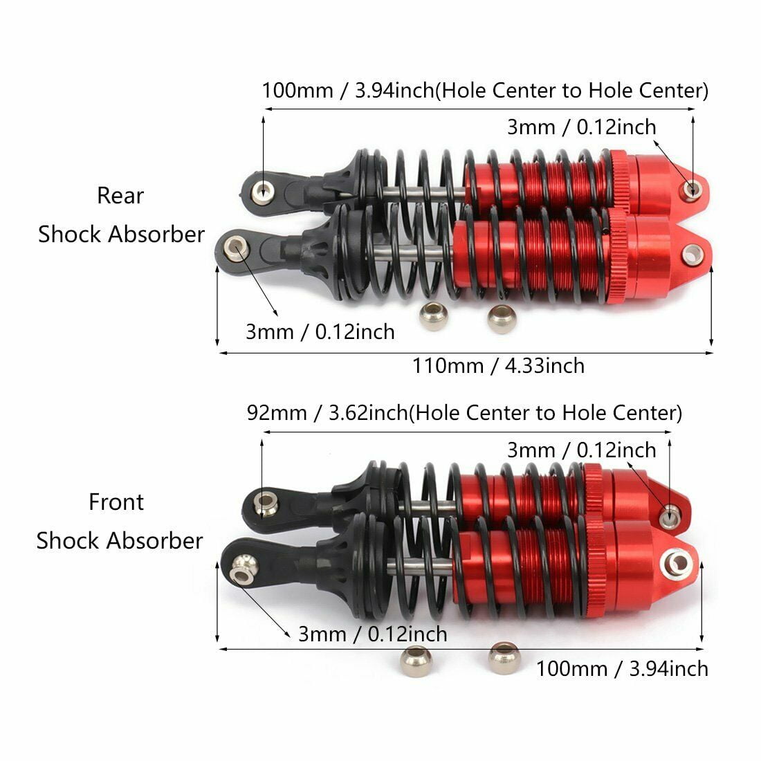traxxas slash rear shocks