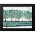 thumbnail image 2 of OnRei 14x12 Black Modern Framed Museum Art Print Titled - Trees And Fences, 2 of 5