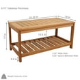 thumbnail image 4 of Sunnydaze Contemporary Rectangular Meranti Outdoor Coffee Table, 4 of 7