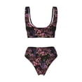 thumbnail image 6 of Rocae Orchids Flowers for Bikini Set for Women Two Piece Sexy High Swimsuits Split Crossover Bikini, 6 of 9