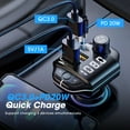 thumbnail image 2 of Doosl Bluetooth 5.0 FM Transmitter for Car, Wireless Bluetooth Car Adapter with QC3.0 & USB-C PD 20W Car Charger, Mp3 Player Radio Transmitter Supports Hands-Free Calling, Black, 2 of 8