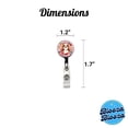 thumbnail image 4 of Cavalier King Charles Spaniel Dog Pink Floral Flowers Retractable Reel ID Badge Key Card Name Tag Holder with Clip, 4 of 7