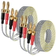 thumbnail image 1 of Cable de altavoz Mygatti 16 AWG de 4 pies con conectores tipo banana, paquete de 2, 1 of 7