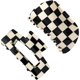 thumbnail image 1 of wonima44 2Packs Hair Claw Clips Vintage Black/White Checker Hair Clips Banana Barrettes Acrylic Jaw Clips 2 Count (Pack of 1), 1 of 1