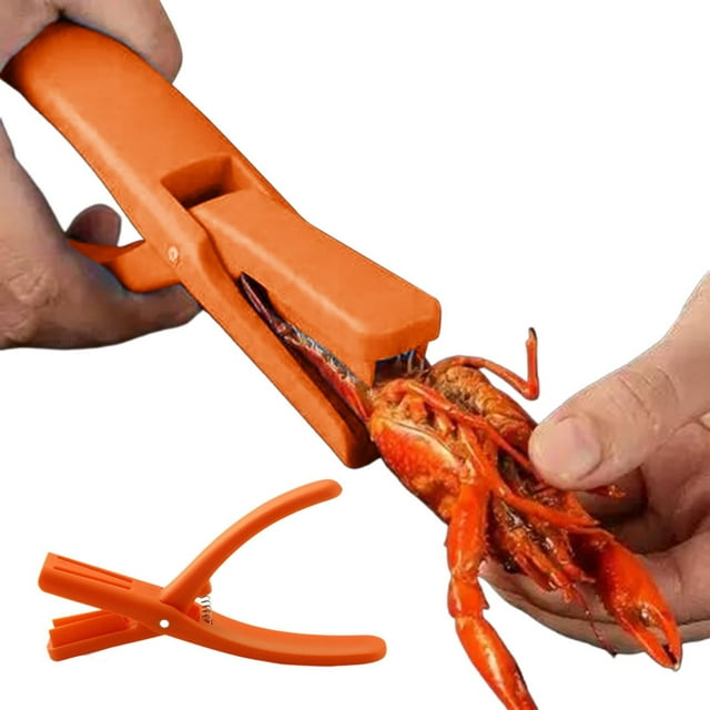 Basdi Crawfish Peeler, Efficient Crawfish Peeler Tool - Professional Shell Removal Device for Seafood, Ergonomic Claw Shucker for Home & Restaurant Use, Seafood Shell Tool, Orange