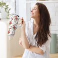 thumbnail image 6 of 40 oz Tumbler With Handle Stainless Steel Insulated Tumbler With Lid for Car Cup Holder Small Butterfly and Rose Pattern, 6 of 9