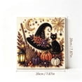 thumbnail image 3 of DIY Halloween Black Cat Pearl Painting Kit, Witch Hat Pumpkin Cobweb Full Drill Bead Art, 7.87 x 7.87 Inch Handmade Halloween Wall Decor for Home, Beginners and Adults, 3 of 6