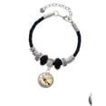 thumbnail image 2 of Delight Jewelry Silvertone Domed Music - Trumpet Granddaughter Celtic Knot Leather Bead Bracelet, 7"+2" Extender, 2 of 4