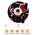 thumbnail image 6 of 13 Inch Round Placemats Set of 6, Black Red Non Slip Heat Insulation PP Table Mats, White Circle Geometric Abstract Texture Washable Place Mats for Kitchen Dining Party Table Decor, 6 of 7