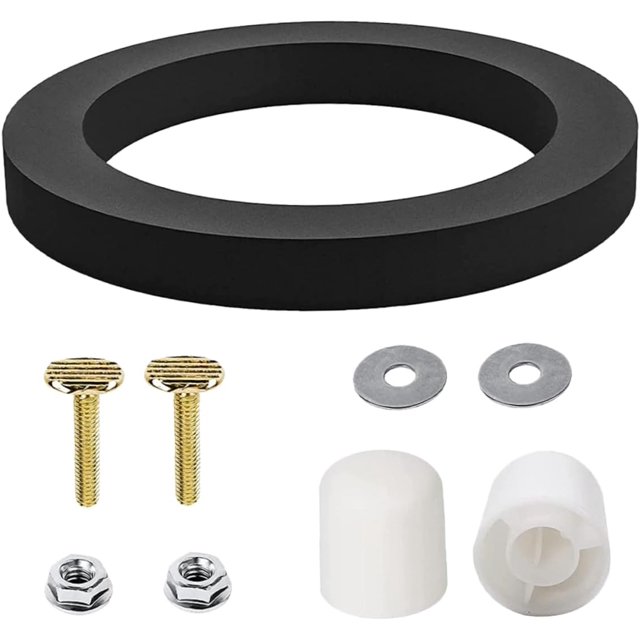 1 Ensemble Kit de Joint de Toilette Kit de Vis Rondelles Pièces de Véhicule Récréatif Joint d'Étanchéité Anneau de Toilette Accessoires Universels en Plastique