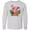 AC-Heather Grey, variant on Inktastic Flamingo with Tropical Flowers Long Sleeve Youth T-Shirt