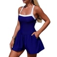 thumbnail image 3 of Maillots de Bain une-Pièce pour Femmes, Contrôle du Ventre, Robe de Bain Bleu Royal m, 3 of 9