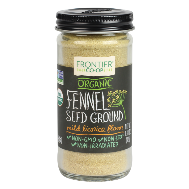 Frontier Coop Fennel Seed Ground Certified Organic 1.48 oz. bottle
