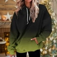 thumbnail image 2 of Jinhomg Oversized Casual Sweatshirts for Women 2026 Trendy Gradient Color Hoodie Plus Size Long Sleeve Casual Loose Pullovers with Kangaroo Pocket Army Green S, 2 of 6