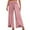 Pink, variant on XIAONU Womens Pants Bohemia Split Leg Wide Leg Pants With Belt High Waisted Trousers Business Work pleasure Beach Pants