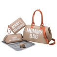 thumbnail image 1 of Bolsa de viaje para mamá, bolsa de maternidad portátil con letras bordadas, bolsa de aislamiento para botella de leche, bolsa de pañales de gran capacidad para madre y bebé, 1 of 4