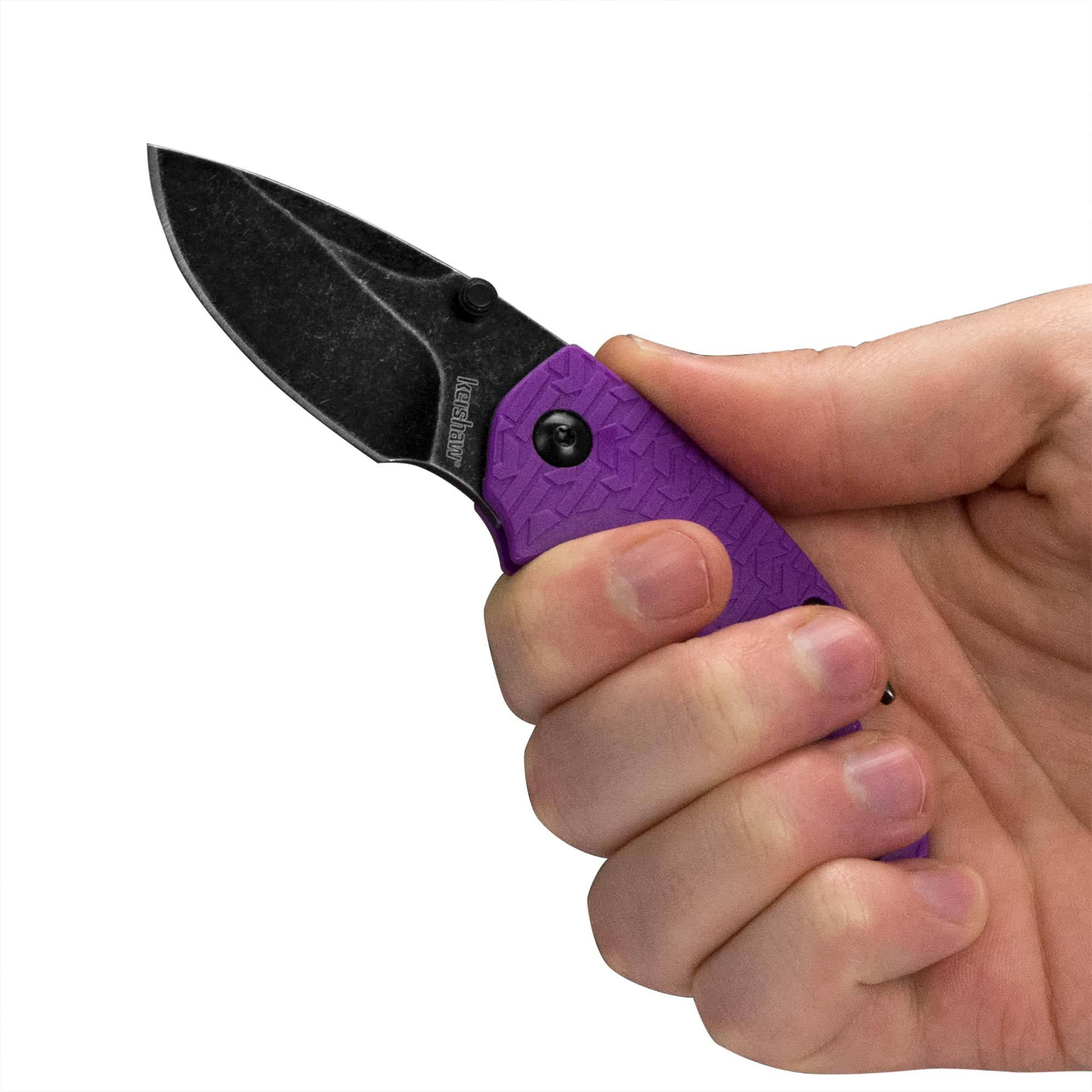Kershaw Purple Shuffle Pocket Knife, 2.4” Stainless Steel Blade