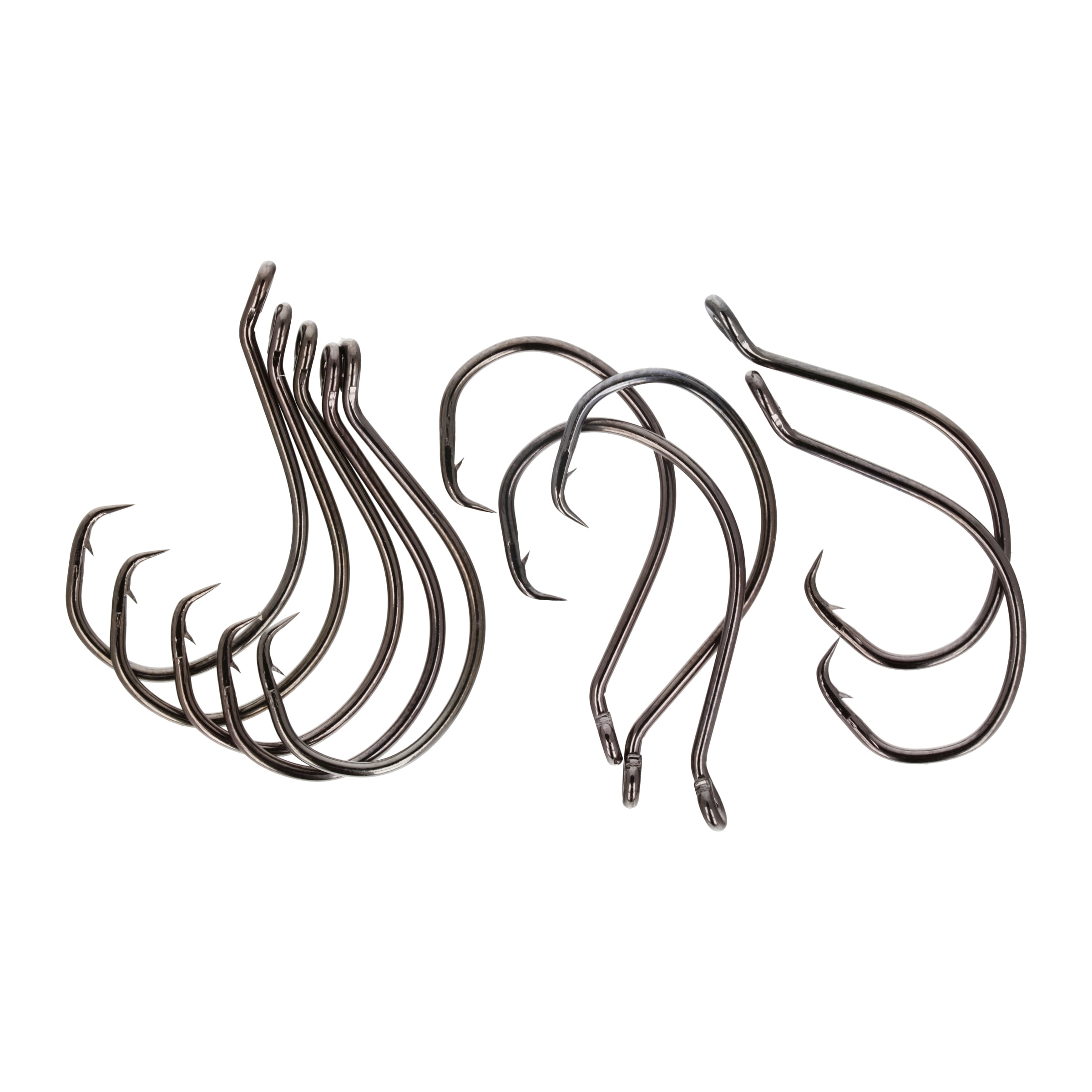 Lazer Sharp L2222GH-1/0 Circle up Eye Non-Offset Hook, Black, Size 1/0, 10 Pack