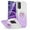 Purple, variant on TJS for Samsung Galaxy A54 5G Phone Case, with Tempered Glass Screen Protector, Two Tone Shinny Glitter Metal Ring Magnetic Support Kickstand Cover for Galaxy A54 5G (Pink)