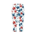 thumbnail image 4 of Hvot&aat 4th of July Capri Leggings for Women Plus Size Knee Length Beach Pants Soft Workout Tights Pants, 4 of 4