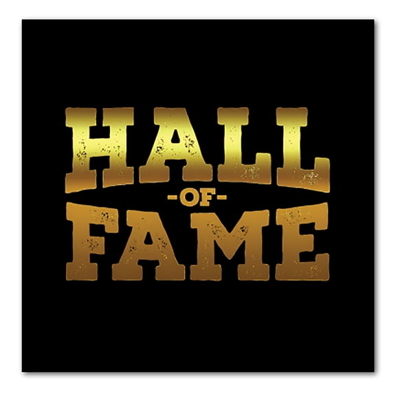 DistinctInk Custom Bumper Sticker - 10" x 10" Decorative Decal - Black Background - Hall of Fame