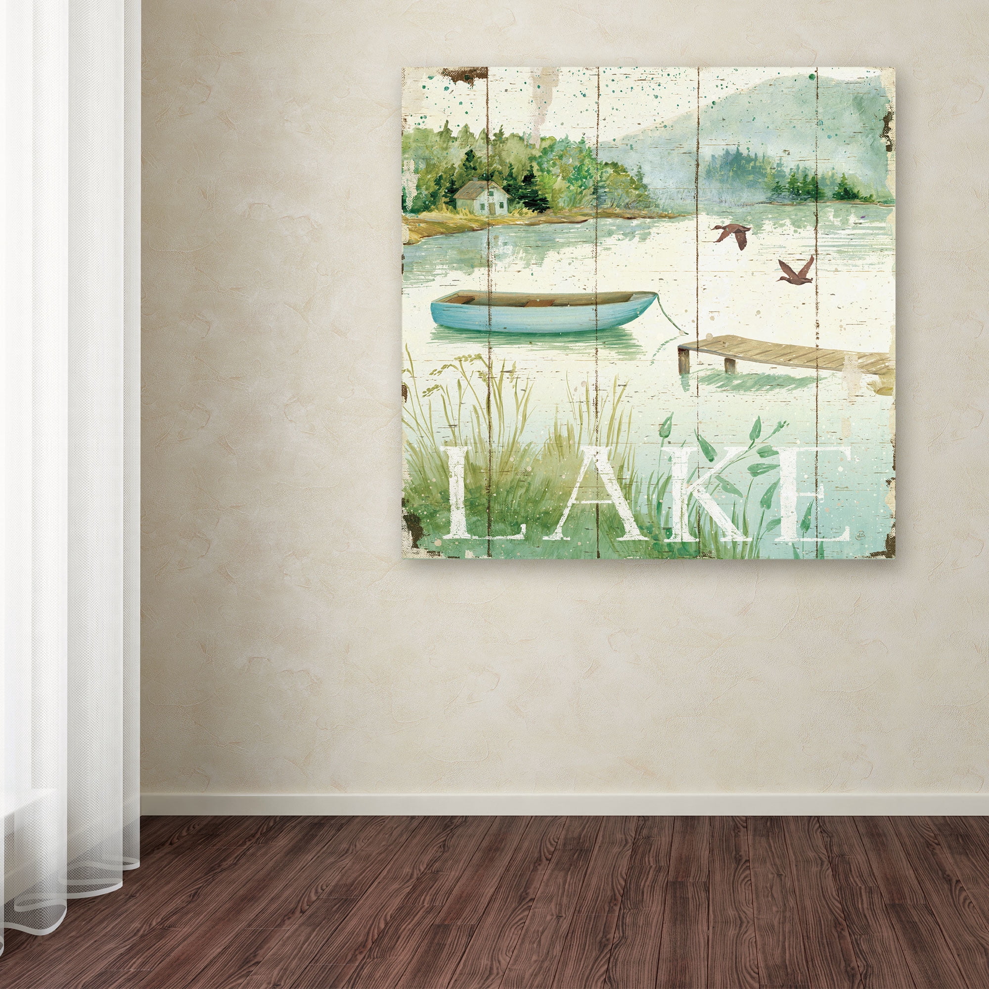 Trademark Fine Art "Lakeside II" Canvas Art by Daphne Brissonnet