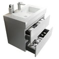thumbnail image 6 of 30" Bathroom Vanity with Wall-Mounted Design and Large Storage, Modern Minimalist Floating Vanity with 1-Piece Sink Basin, for Bathrooms, White, 6 of 9