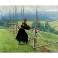 thumbnail image 2 of Erik Werenskiold 24x20 Gold Ornate Framed and Double Matted Museum Art Print Titled - On the Plain (1883), 2 of 4