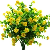 Sinhoon 6Pcs Artificial Flowers Fake Outdoor UV Resistant Plants Faux Plastic Outside Hanging Planter Home Garden Decor Flower