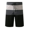 thumbnail image 3 of Mens Swim Shorts Leisure Layer Design Stylish Printed Versatile Beach Clothes for Men,Grey,32, 3 of 5