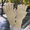 thumbnail image 5 of Winter Waterproof Ski Snow Warm Gloves for Women Men Can Play Mobile Phone Knitted Winter Cycling Warm And Fleece Thick Long Version Exposed Two-finger Gloves Christmas Gift, 5 of 9