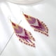 thumbnail image 3 of Pendientes de borla con cuentas estilo Boho - Pendientes colgantes de borla con cuentas hechos a mano, 3 of 5