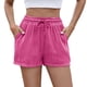 thumbnail image 1 of Krdevn Women's High-Waist Pleated Straight Leg Shorts - Loose Fit Casual Hot Pants for Sports or Everyday Wear,Size L, 1 of 5