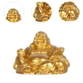 thumbnail image 6 of deevoka Buddha Statue Desk Maitreya Buddha Statue for Cabinet Restaurant Living Room Gold, 6 of 9