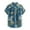 A Blue, variant on Button Up Shirt Men Lightweight Stand Up Collar Short Sleeve Print Shirts Relaxed Fit Casual Men's Shirts