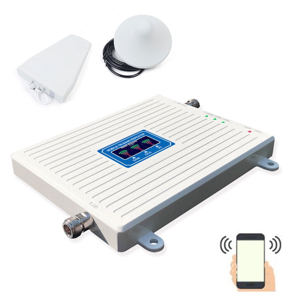 Mobile Signal Booster Amplifier 900/1800/2100 Gsm Dcs 2g/3g/4g Lte & Antenna Kit